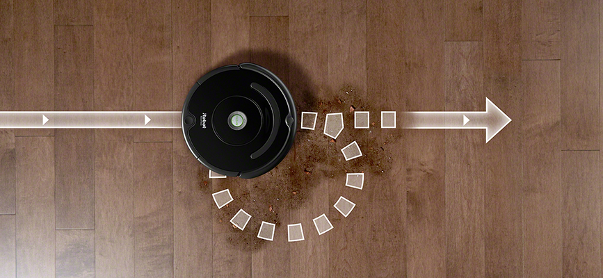 iRobot's Roomba 600 series using dirt detect feature